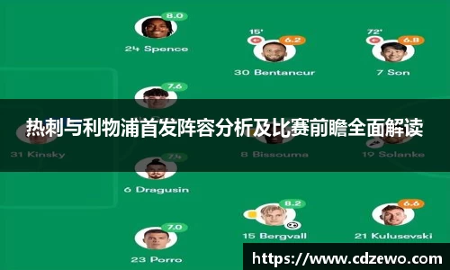 热刺与利物浦首发阵容分析及比赛前瞻全面解读
